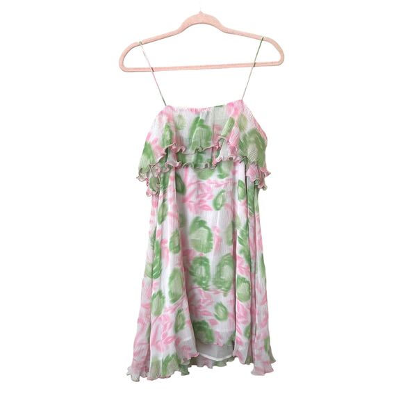 GANNI Patterned Georgette Mini Dress NWT Sz 38 (US 6) - Picture 3 of 6